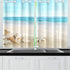 ALALAL Beach Bathroom Curtains, Summer Tropical Starfish Seashell Kitchen Curtains, Grommet Privacy Curtain for Small Window, Café, Bath, Laundry,...