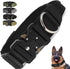 Tactical Dog Collar with Handle, Adjustable Nylon Fastener Tape Design Dog Collar for Medium to Large Pet Dogs or Military Dog Training - Quick-Re...