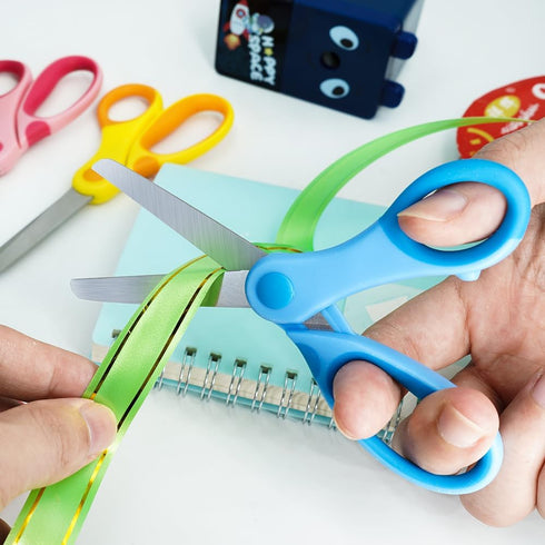 Kids Scissors,Student Scissors for School Kids,Soft Comfort-Grip Handles Kids Safety Scissors For Classroom Child Toddler Craft Scissors 5.5 inch ...
