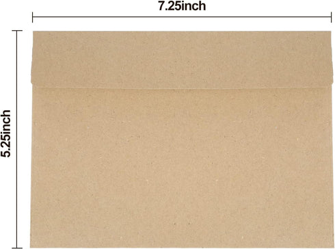 50 Pack Kraft Envelopes,A7 Invitation Envelopes,Wedding, Baby Shower,Brown Kraft Envelopes for Personalize Gift Cards, Birthday Party,5x7 Envelope...