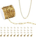 16.4 Feet 18K Gold Plated Stainless Steel Paperclip Chain DIY Jewelry Making Kit for Adults & Teens, Unisex, Gold, Life-Size, Not Foldable...