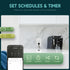 Smart Wall Outlet with 2 Individually Controlled Ports, 15Amp TR Receptacle Control Appliances from Anywhere, 2.4 GHz WiFi Outlet Work with Alexa ...