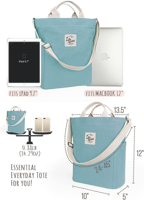 Lily queen Women Canvas Tote Handbags Casual Shoulder Work Bag Crossbody...