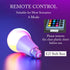 RGB Color Changing Light Bulb with Remote Control, 15W LED Light Bulb E27/E26 6500K White A21 600LM 16 Color Choices Multicolor Dimmable Flood Lig...