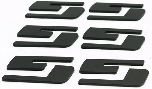 3pack OEM SS Emblems Badges 3D Logo Compatible with Silverado Series (Matte Black)...