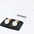 Silver / 14K Gold Plated Natural Mother of Pearl Cufflinks for Men Women Classic Round Men's Cufflinks Jewelry for Wedding Party Anniversary Busin...