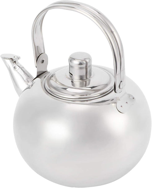 Teapot, 304 Stainless Steel Water Kettle Stove Top Tea Pot Flat Bottom Teakettle with Filter and Lid for Brewing Loose Leaf and Tea Bags, Compatib...