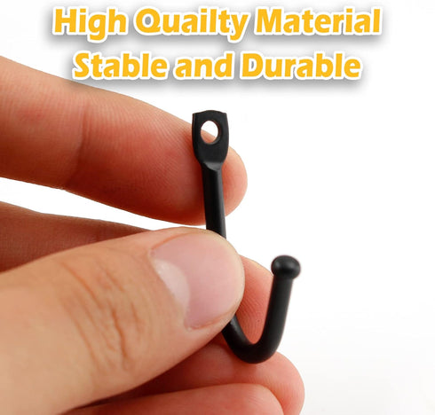 10 Pcs Black Single Prong Wrought Iron Hooks with Screws, Decorative Colonial Wall Hooks for Keys, Hats, Clothes, Towels...