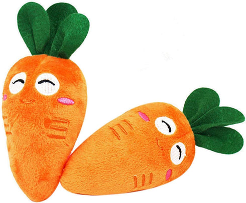 1Pc Orange Soft Dog Toys Cute Carrot Plush Chew Squeaker Sound Pet Puppy Supplies Durable Plush Dog and Cat Toys with Multi-Squeaks ?Dog Squeak To...