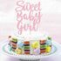Sweet Baby Girl Cake Topper Rose Gold Glitter Girl Newborn Gender Reveal Cake Decor Cheers to Baby Show/Baby One Month/Hundred Days/Girl 1st Birth...