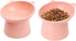 Pink Cat Food Bowl Elevated Tilted Raised Slanted Stand Dish for Neck Protection & Whisker Friendly Feeding-Christmas City Collection, Anti Vomiti...
