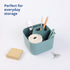BLUE GINKGO Multipurpose Caddy Organizer - Stackable Plastic Caddy with Handle | Desk, Makeup, Dorm Caddy, Classroom Art Organizers (Made in Korea...