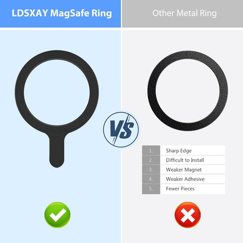 for MagSafe Ring, Compatible with MagSafe Sticker, 4 Pack Universal Magnetic Adapter Ring Compatible with Magsafe Accessories & Wireless Charging ...