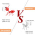 Metal Yard Art Garden Decor Cute Ant Outdoor Wall Sculptures Patio Lawn Ornament Fence Decoraions - Set of 4 Red...