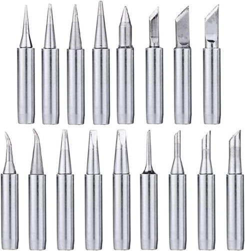 Yakamoz 17Pcs 900M Soldering Iron Tips Solder Welding Replacement Tip Kit for for Hakko, Radio Shack, TENMA, ATTEN, Quick, Aoyue, Yihua Solder Sta...
