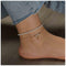 Boho Layered Pearl Ankle Bracelet Gold Shell Anklet Bracelet Vintage Cowrie Anklets Chain Summer Beach Foot Chain Jewelry for Women and Girls 2Pcs...