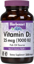 Bluebonnet Nutrition Vitamin D3 1000 IU Softgels, Aids in Muscle and Skeletal Growth, Cholecalciferol from Fish Oil, Non GMO, Gluten Free, Soy Fre...