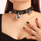 PU Leather Black Choker with Silver Bell Necklace for Women Girls Halloween Costume Punk Rave Accessory...