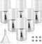 6PCS Empty Nail Polish Bottles with Brush, Empty Refillable DIY Glass Nail Polish Bottles with Funnel & Mixing Balls (10ML, White)...