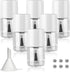 6PCS Empty Nail Polish Bottles with Brush, Empty Refillable DIY Glass Nail Polish Bottles with Funnel & Mixing Balls (10ML, White)...
