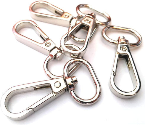 15 Pcs 3/4" Inside Diameter Oval Ring Lobster Clasp Claw Swivel for Strap Push Gate Lobster Clasps Hooks Swivel Snap Fashion Clips (Silver, 3/4 in...