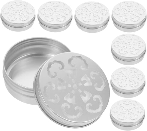 10pcs Hollow Threaded Aluminum Box Essential Oils Diffusers for Home Essential Oil Air Freshener Diffusers Aluminium Box Diffuser Scent Training B...