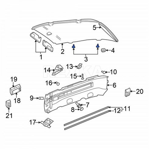 Rexka 100pcs M6.3 Splash Shield Wheel Cover Bumper Cover Retainer Clip Pin Rivet for Jeep Dodge Ram Chrysler 6501916 GM 22547243...