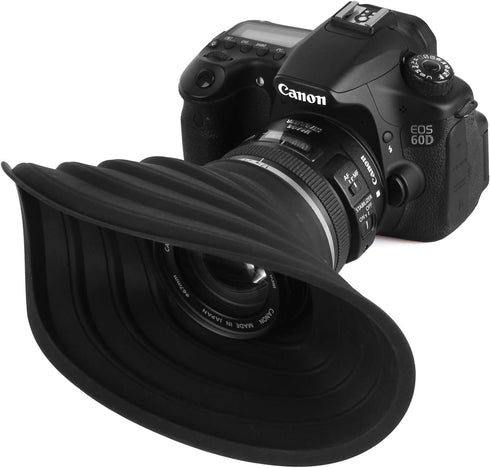 Lens Hood for Nikon Canon Pentax Sony 70-90mm Camera Lens, Ultimate Anti-Glass Anti-Reflective Silicone Collapsible Len Hood Take Reflection-Free ...