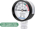 MEASUREMAN Black Steel Pressure Cooker Gauge, Pressure Canner Gauge, Steam Pressure Gauge, 2" Dial, Lower Mount, Including Hexagon Gasket and Nut...