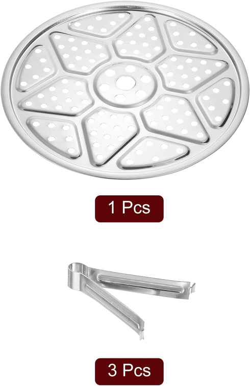 uxcell Stainless Steel Steamer Rack with Stand, 9.5 Inches Pot Steaming Tray for Steamer Cookware Instant Pressure Cooker, Silver Tone...