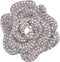 Rhinestone Rose Brooch Pin for Women Girls Fashion Crystal Big Blossom Flower Brooch Lapel Pins Elegant Dress Accessories Jewelry Boutonniere Cors...