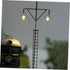 STOBOK 2pcs Train Light Model Sand Table Building Material Decorative Garden Lights Railway Train Scenery Model Miniature Street Lamp Model Railwa...