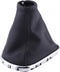 Gear Shift Stick Cover,Black with Chrome Frame PU Leather Car Gear Shift Knob Cover Gaiter Boot Replacement for Cruze 2008-2012...