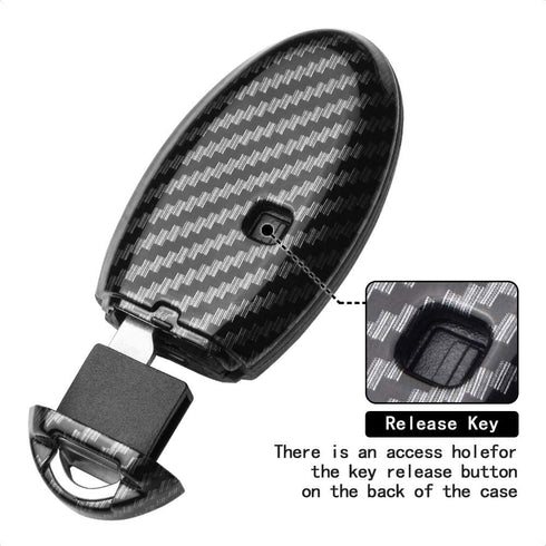 TANGSEN Key Fob Case Black Cover Compatible with Infiniti EX FX X G JX M Q QX Series for Nissan Altima Coupe Armada GTR Maxima Murano Cross CABRIO...
