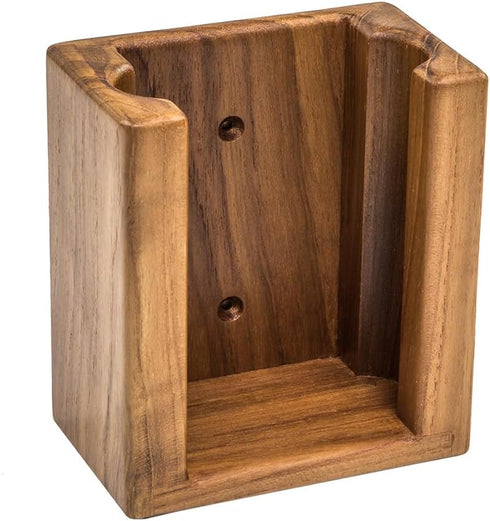 SeaTeak Wooden Liquid Soap/Hand Sanitizer Bottle Holder, 100% Solid Teak Wood, Wall Mountable, Fits Bottles Up to 10.5oz, Perfect for Spas, Boats,...