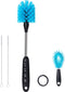 4-Piece Baby Bottle Brush Set, Blue, Stainless Steel and Polypropylene...