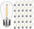 S14 Replacement LED Light Bulbs E26 Base Vintage LED Edison Filament Bulbs 1W Equivalent to 10W Warm White 2200k Outdoor String Light Bulbs Clear ...