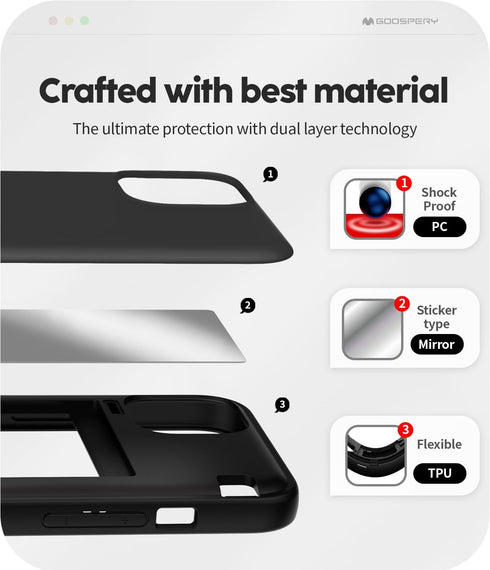 GOOSPERY Magnetic Door Bumper Compatible with iPhone 15 Case, Card Holder Wallet Easy Magnet Auto Closing Protective Dual Layer Sturdy Phone Back ...