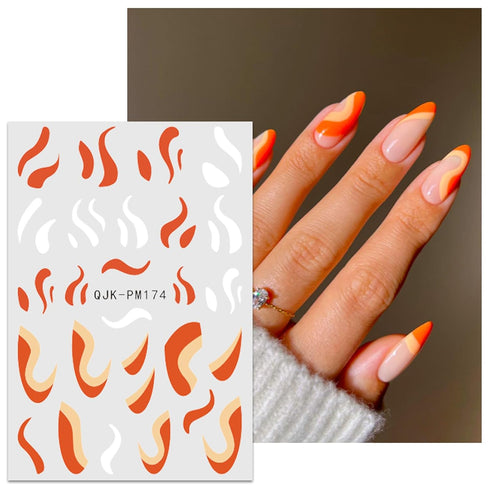 JMEOWIO 12 Sheets Flower Daisy Nail Art Stickers Decals Self-Adhesive Pegatinas Uñas Spring Summer Floral Nail Supplies Nail Art Design Decoration...