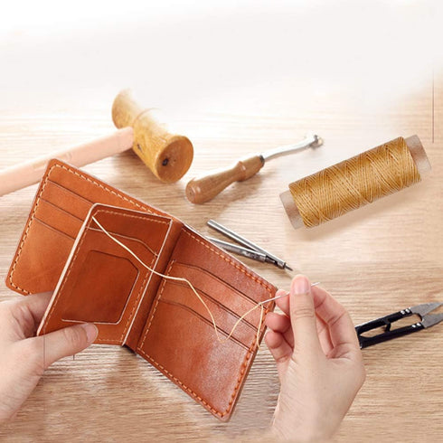 BUTUZE 550Yards Leather Sewing Waxed Thread,150D 55Yards Per Spool Stitching Thread for Craft DIY,Bookbinding,Shoe Repairing,Leather Sewing...