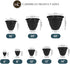 The HC Companies 12 Inch Caribbean Planter - Lightweight Indoor Outdoor Plastic Plant Pot for Herbs and Flowers, Black...