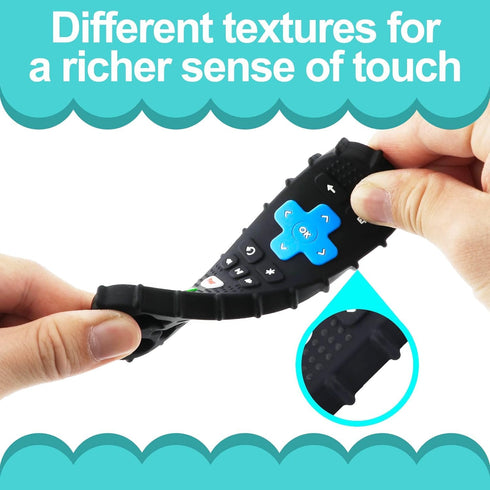 Silicone Remote Control and Game Controller Teething Toys for Baby 3 Months and Up,Sensory Teether Toys for Toddler Boy and Girl...