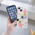 Abbery Designed for iPhone 14 Plus Case Sparkly Pink Flower Design Cute Clear Glitter Soft Silicone Real Dried Pressed Floral Aesthetic Phone Cove...