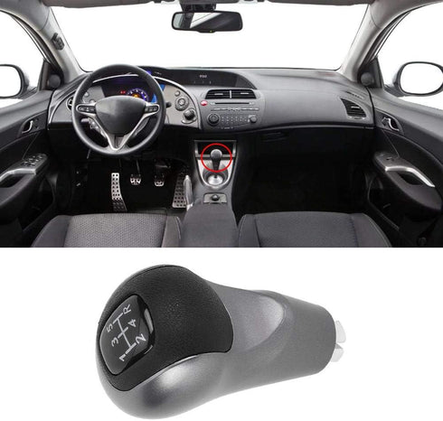 Aramox Gear Shift Knob, Car Gear Shift Knob Fits for Honda Civic 2006-2011 54102-SNA-A01 54102-SNA-A02...