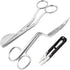 Set Of 2 6" Double Bent Curved Machine Embroidery And Applique Duckbill Scissors With Thread Cutter Nipper Black...