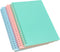 Yansanido Spiral Notebook, 3 Pcs A5 Thick Plastic Hardcover 8mm Ruled 3 Color 80 Sheets -160 Pages Journals for Study and Notes (Light Pink,Light ...