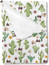 Green Cactus Sun Mountain Baby Blanket for Boys Girls Desert Cactus Tribal Flannel Super Soft Receiving Blankets Warm Swaddle Blanket Bedding Blan...