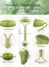 ""GLOW LUX Jade Roller & Gua Sha Facial Tool Set: Boost Radiance and Relaxation with Gentle Massage - Reduce Puffiness, Improve Circulation, and E...