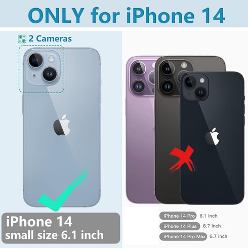 Unitedtime for iPhone 14 Case Magnetic Waterproof with Built-in Screen Protector,Compatible with MagSafe Shockproof Dustproof Heavy Duty Full Body...