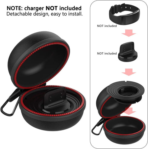HALLEAST Gear Fit2 Pro Accessaries, Gear Fit2 Frontier Classic Charger Case Cradle Holder, Hard Sport Protective Travel Carrying Stand Dock Compat...